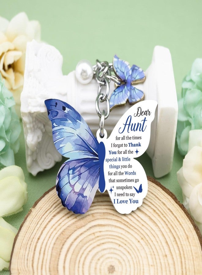 igvean Aunt Gifts Aunt Butterfly Keychain Auntie Gift Ideas for Women Aunts Birthday Gift from Niece Nephew Christmas Mother Day Thanksgiving Gifts for Aunts Butterfly Presents for Auntie - Image 5